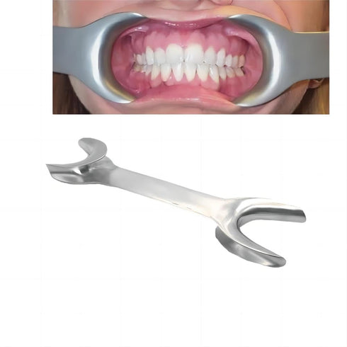 Stainless Steel Photo Retractor Orthodontic Cheek Retractor Photography Double Ended (Long)