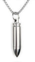 Small Pill Box Titanium Pill Fob Necklace, Mini Waterproof Keychain Holder for Men & Women (TC02 Bullet Pendant)