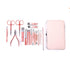 Nail Clippers and Beauty Tool Portable Set - Rose Gold Stainless Steel 18 in 1 Manicure Set with Leather Bag