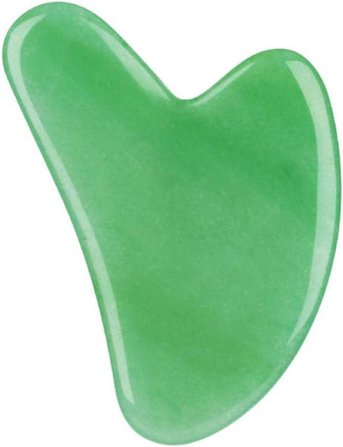 LadyCent Natural Jade Guasha Stone Board Massage, Rose Quartz Guasha Plate Jade Face Massager Scrapers Tools for Face