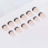 RikView Acrylic Press on Nails, French Tip Oval Glossy Fake Nails with Design Full Cover (Black)