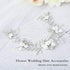 Unicra Bride Flower Wedding Hairpiece, Pearls Bridal Hair Accessory with Crystals for Women and Girls (Silver)
