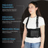 Work Back Brace for Men & Women, Adjustable Lower Back Support Belt with Suspenders for Back Pain Relief, Moving Construction Warehouse Heavy Lifting Safety & Protection (Black, Medium)
