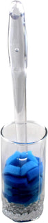 Soft Touch Kitchen Glassware Multi-Purpose Sponge Puff Dish Brush with Ergonomic Handle (11.5")