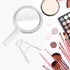 Double Sided Hand Held Makeup Mirror - 1x & 7X Magnification with Adjustable Stand, Clear