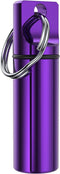 Small Pocket Pill Box Keychain, Aluminium Alloy Mini Pill Organizer Container for Purse, Waterproof Metal Holder for