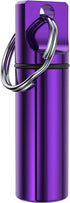 Small Pocket Pill Box Keychain, Aluminium Alloy Mini Pill Organizer Container for Purse, Waterproof Metal Holder for