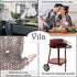 Vila 7 Inches Diameter Cast Iron Scrubber, Round 316 Premium Stainless Steel, Flexible Chainmail Scrubber