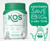 KOS Vegan Protein Powder, Unflavored & Unsweetened, Low Carb Pea Protein Blend, Organic Superfood, Meal Replacement for