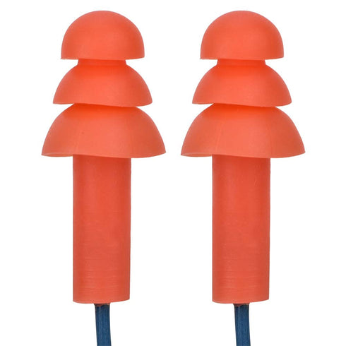 Corded Silicone Noise Reduction Ear Plugs - Metal Detectable Hearing Protection