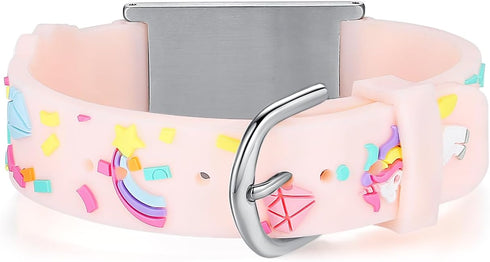 LinnaLove Cartoon Medical Alert ID Bracelets, Parents Gift to Son, Daughter, Brother, Sister