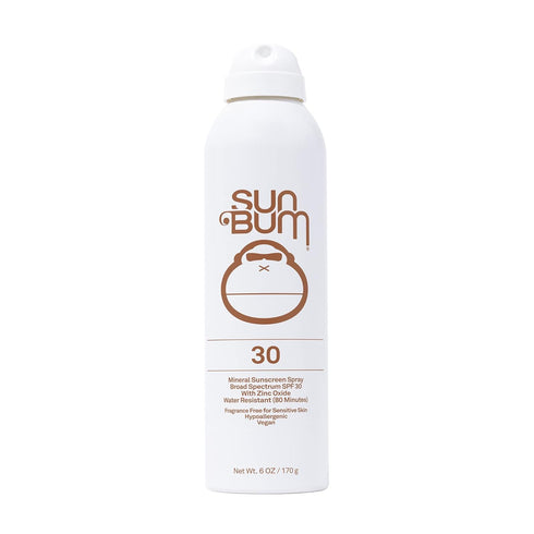 Sun Bum Mineral SPF 30 Sunscreen Spray, 6 oz, Vegan, Hawaii 104 Reef Act Compliant, Broad Spectrum Protection