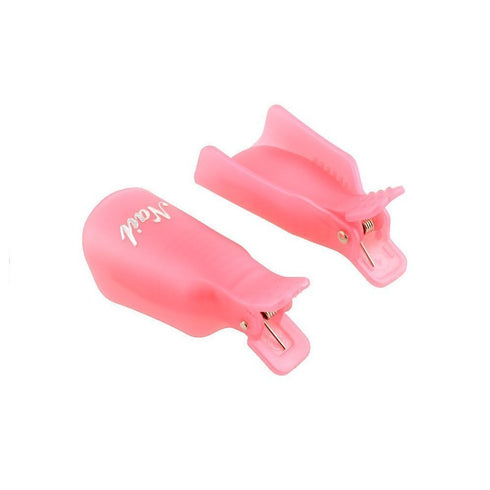 KINGMAS 10 Pcs Gel Nail Polish Remover Clips - Plastic Acrylic Nail Art Soak Off Wrap Cleaner Cap Clips