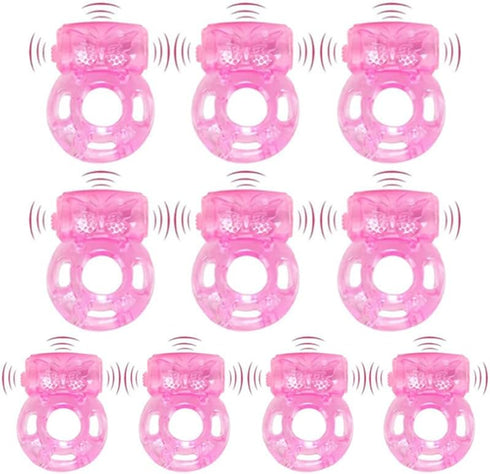 YGOJKE 10 Pcs Disposable Vibrating Penis Ring, Clitoral Mini G spot Stimulator for