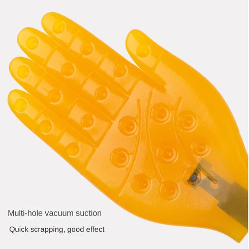 Pai Sha Board Multi-Function Pai Sha Board Silicone Five-Finger Meridian patting Small Yellow Hand Silicone Massage