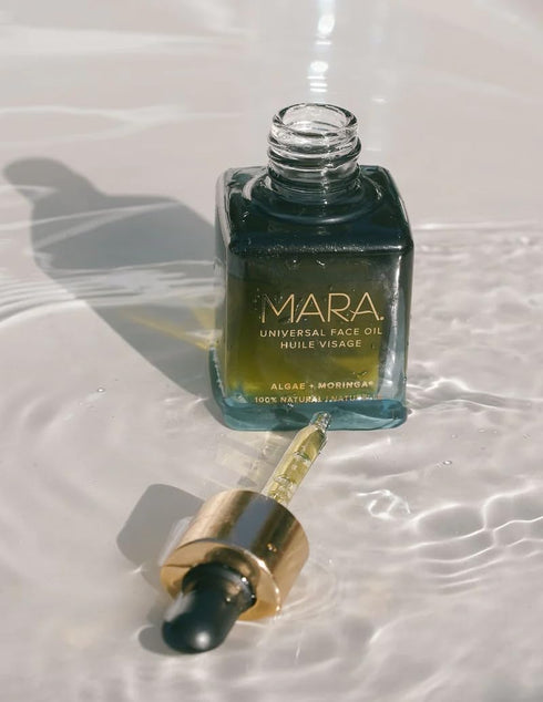 MARA Natural Algae + Moringa Universal Face Oil | Non-Toxic Plant-Based Skin Care | Nourishes & Boosts Firmness, (.5 oz