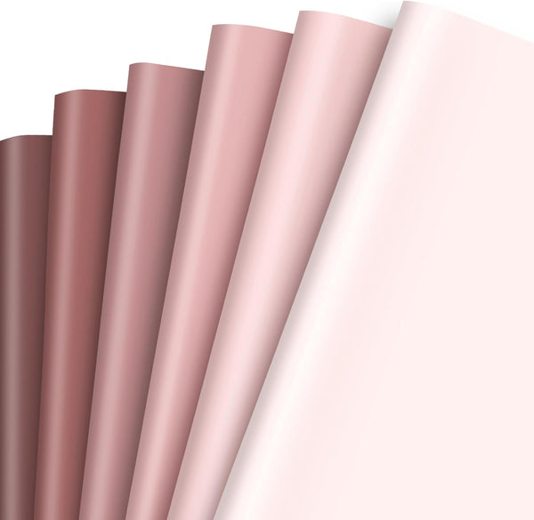 JarThenaAMCS 12 Sheets Dusty Pink Wrapping Paper - Not Roll - 6 Colors Gradient Flat Gift Wrap for Party