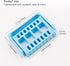 KOOBOOK 2Pcs 16 Holes Acrylic Nail Art Drill Bit Holder, Exhibition Stand Organizer (Gray)