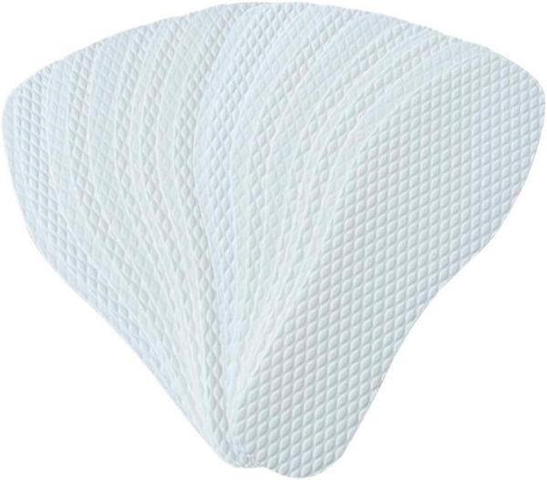 10 Pairs White Disposable Breathable Slim Barefoot Insoles, Natural Sweat Treatment Shoe Insert Pads for Women