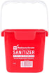 Restaurantware RW Clean 3 Quart Cleaning Bucket 1 Detergent Square Bucket - With Measurements Built-In Spout And Handle Red Plastic Utility Bucket For Home Or Commercial Use