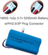 GYMIN 18650 1s2p 5200mAh 3.7v PH2.0/3p 5C Rechargeable Lithium-ion Battery with Connector / Discharge Power Cells
