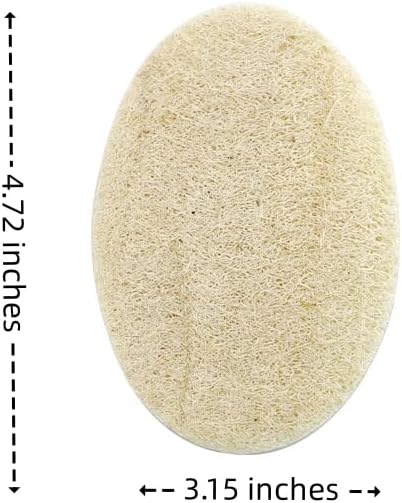 WOCATS 6pcs Natural Loofah Dish Sponges - Non-Scratch Biodegradable Scrubber for Kitchen Dishwashing