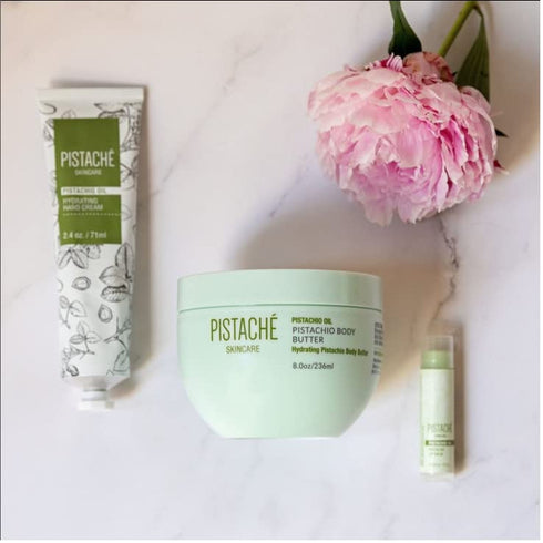 Pistaché Skincare Pistachio Oil Lip Balm, Hydrates and Plumps, Moisturizing and Nourishing, 0.12 oz