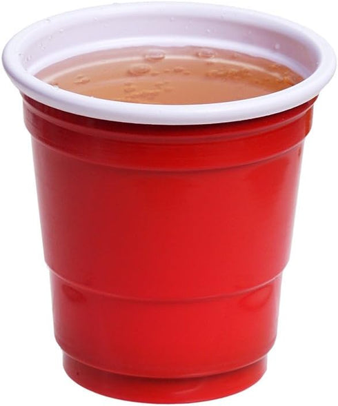 TashiBox Mini Red Shot Glasses - 2.5 Ounce - 200 Count for Jager Bomb, Jello Shots, Sample Cups