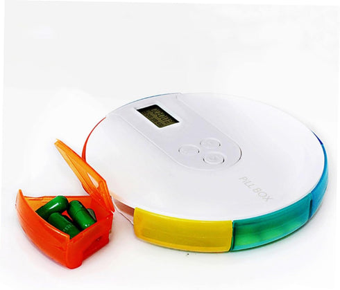 NOLITOY Weekly Organizer Compartments and Alarm Reminder Portable Dispenser for Travel Day Medicine Timer for Vitamins