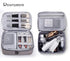 Rownyeon Waterproof Makeup Train Cases, Portable Cosmetic Organizer with Adjustable Dividers for Makeup Brushes,