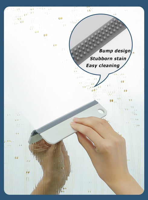 All-Purpose Mini Soft Rubber Window Squeegee, Glass Cleaning Tool for Bathroom, Kitchen Countertops, and Car Windshield