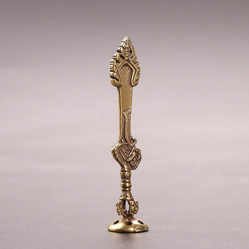 UCCKEYI Brass Retro Sword Carving Smoking Pipe Tamper Tobacco Tamping Tool Press Artware