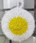 Toast and Eggs Shaped Acrylic Dish Scrubbers, Cute Food Shaped Kitchen Scrubber and Dishcloths