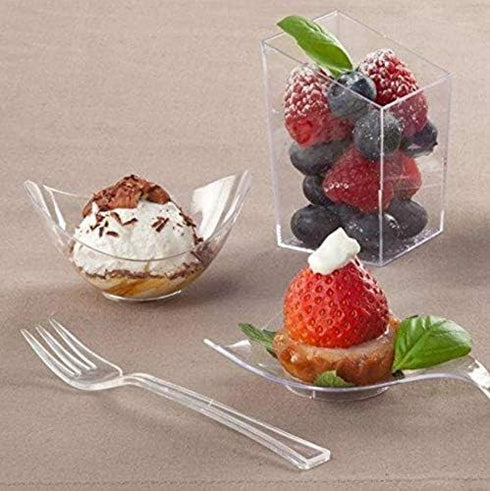 Lillian Tablesettings 48 Count Premium Plastic Fork, Clear