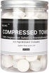 MuLing Canned Compressed Towels (100 PCS) - Portable Mini Compressed Coin Tissue for Travel, Sports, Beauty Salon