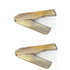 2Pcs Brown Yak Horn Comb, Foldable Portable Hairdressing Tool for Moustache Beard Styling, Hair Care
