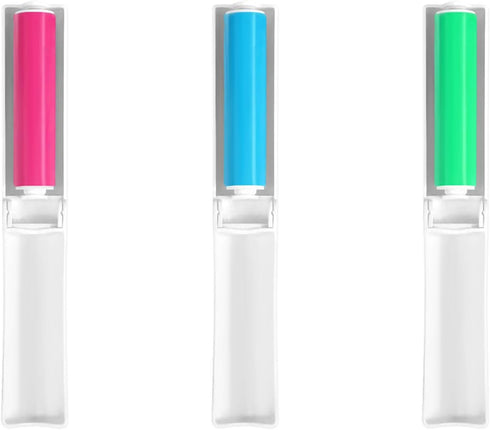 Roucerlin 3 Pack Small Washable Reusable Lint Roller, Travel Size Gel Sticky Lint
