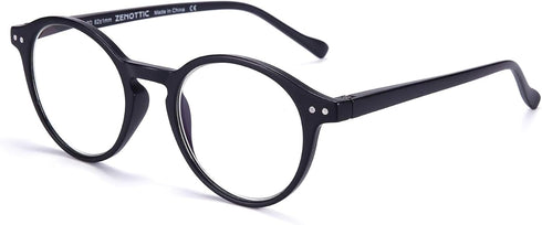 ZENOTTIC Blue Light Blocking Round Reading Glasses for Men and Women, Magnification 0.0 to 3.5