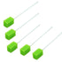 Treated Oral Swabs with Dentifrice - Flavored Dental Swabs Individually Wrapped, Fruit Green Tooth Shape, Box of 100