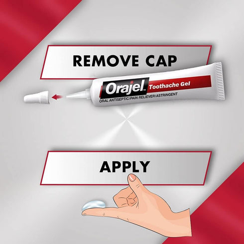 Orajel Oral Pain Reliever Gel, Maximum Strength for All Mouth Sores, 0.42 Oz, 11.9 G (Pack of 2)