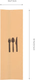 100pcs Brown Kraft Paper Bags, Disposable Silverware Flatware Sleeves for Kitchen Cutlery Utensils Holder, Christmas
