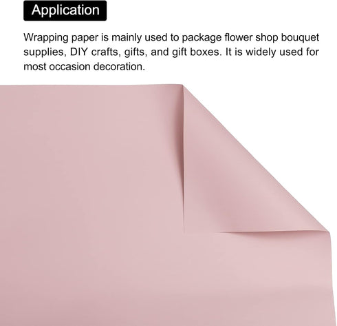 MECCANIXITY 10 Pcs Flower Wrapping Paper 22.8x22.8 Inch Waterproof for Florist Bouquet and DIY Crafts