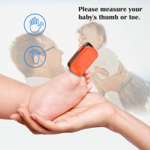 Fingertip Pulse Oximeter with Plethysmograph, Large OLED Digital Display Blood Oxygen Saturation Monitor (Red-Orange)