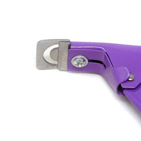 Yueton Color Coated Stainless Steel False Nail Tip Clipper, Cutter Trimmer Manicure Pedicure Nail Art Tool (Deep Purple)
