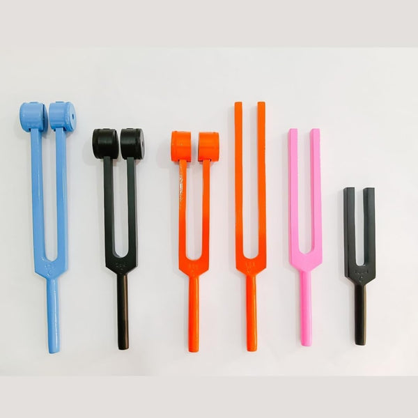 QUANTAFIT EXPORTS Medical Tuning Fork Set 6-Piece Diagnostic Tool Kit for Doctors- Multi Colors