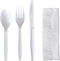 Boardwalk Disposable Plastic Cutlery Set, Four Piece Silverware Kit, Case of 250