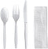 Boardwalk Disposable Plastic Cutlery Set, Four Piece Silverware Kit, Case of 250