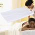 Massage Table Cover with Hole, Soft Cotton Stripe Beauty Massage Bed Sheets, White, 120 x 190