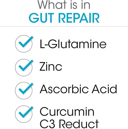 Silver Fern Gut Repair - Digestive Health Supplement Powder, 2 Tubs, L-Glutamine, Curcumin, Zinc & Ascorbic Acid