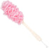 Lufa Back Scrubber for Shower, Anti-Slip Long Handle Bath Sponge, Soft Nylon Mesh Body Brush for Women & Men